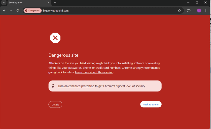blueonyxtradeltd.com Scam : Investor Alert