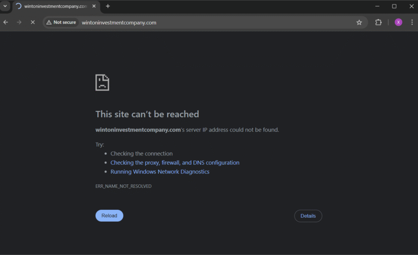 WintonInvestmentCompany.com Scam Review (2025)